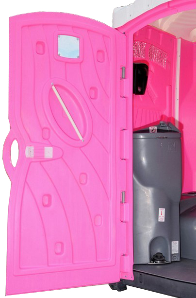 Pink Customized Portable Restroom