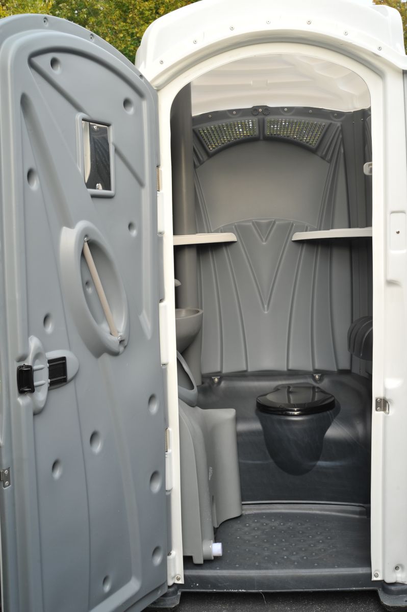 White Deluxe Portable Restrooms